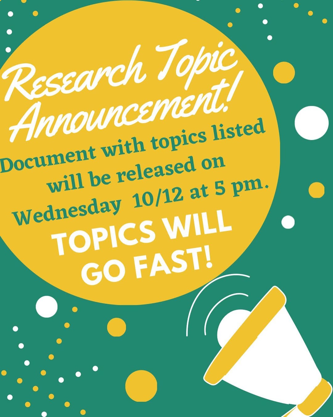 First research group topics, October 2022